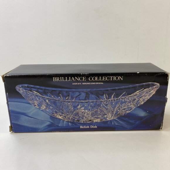 Marquis by Waterford Brilliance Collection Oval Crystal Relish Dish Vintage - Picture 7 of 12